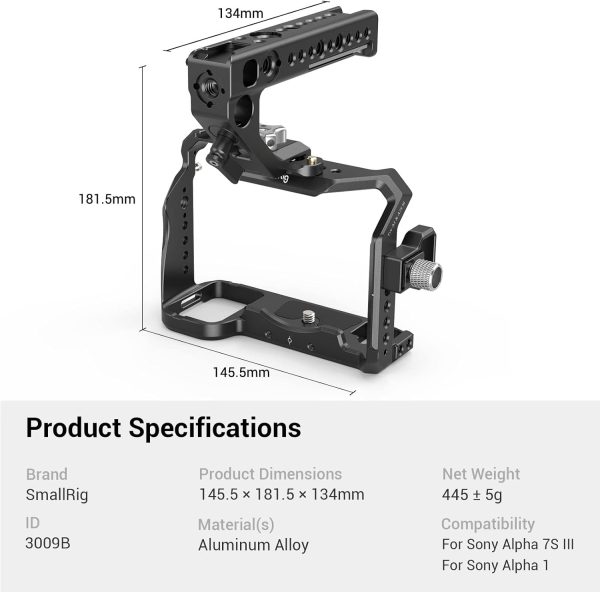 SMALLRIG A7S III (A7S3) Cage Kit 3009 - Image 8