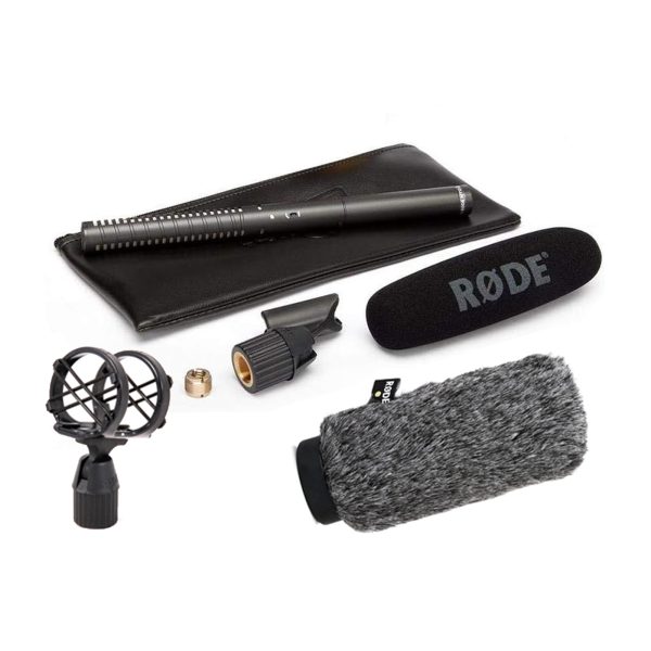 Rode NTG2 Shotgun microphone with RM1 stand mount, SM3 suspension mount, WS6 dead cat & 1m XLR cable